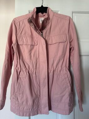 GAP Pink Utility Jacket with Drawstring Waist